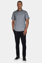 Camisa Manga Curta Slim Tricoline Stretch