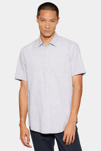 Camisa Marca Curta Slim Algodao Modal