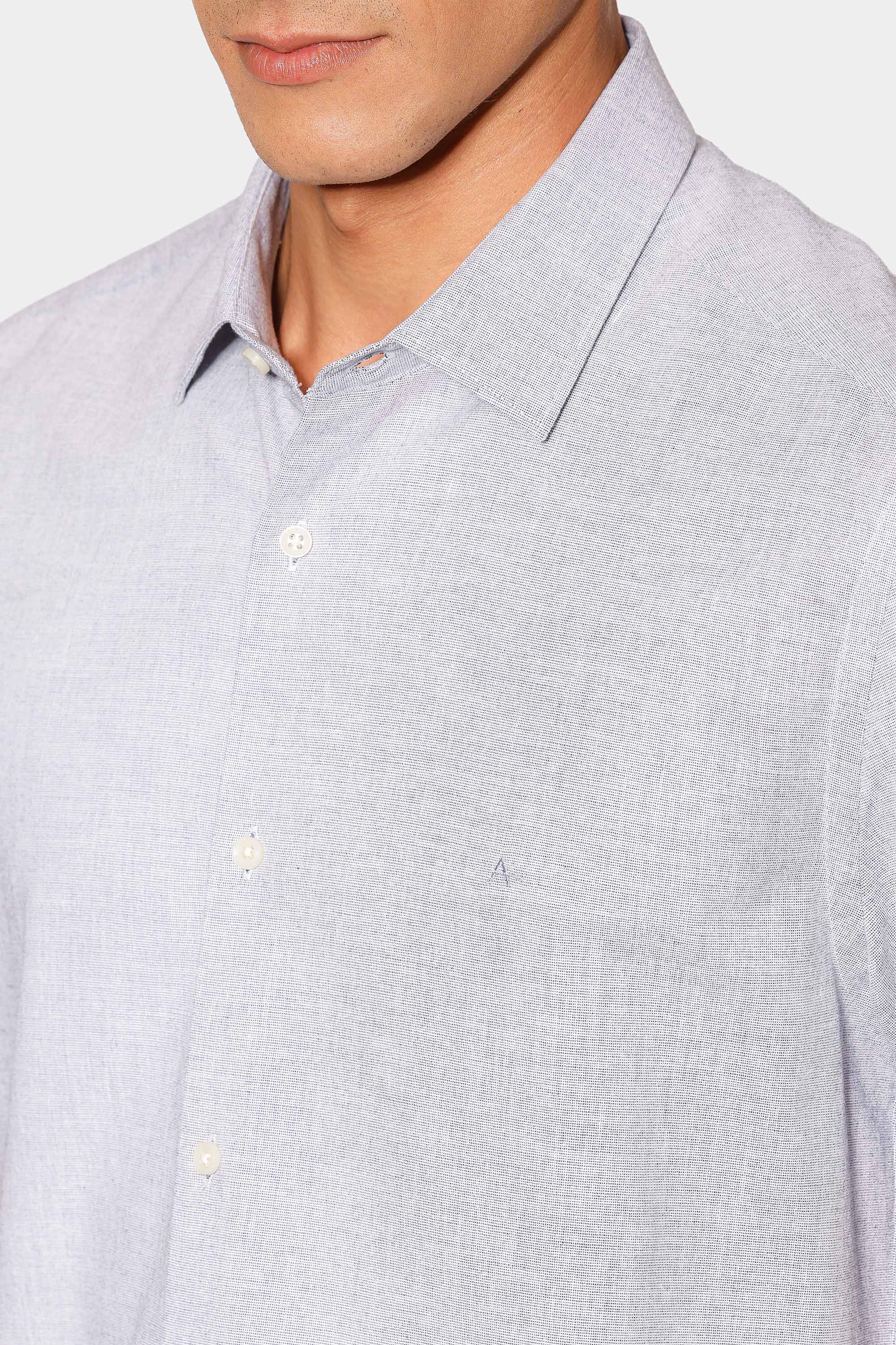 Camisa Marca Curta Slim Algodao Modal