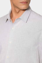 Camisa Marca Curta Slim Algodao Modal