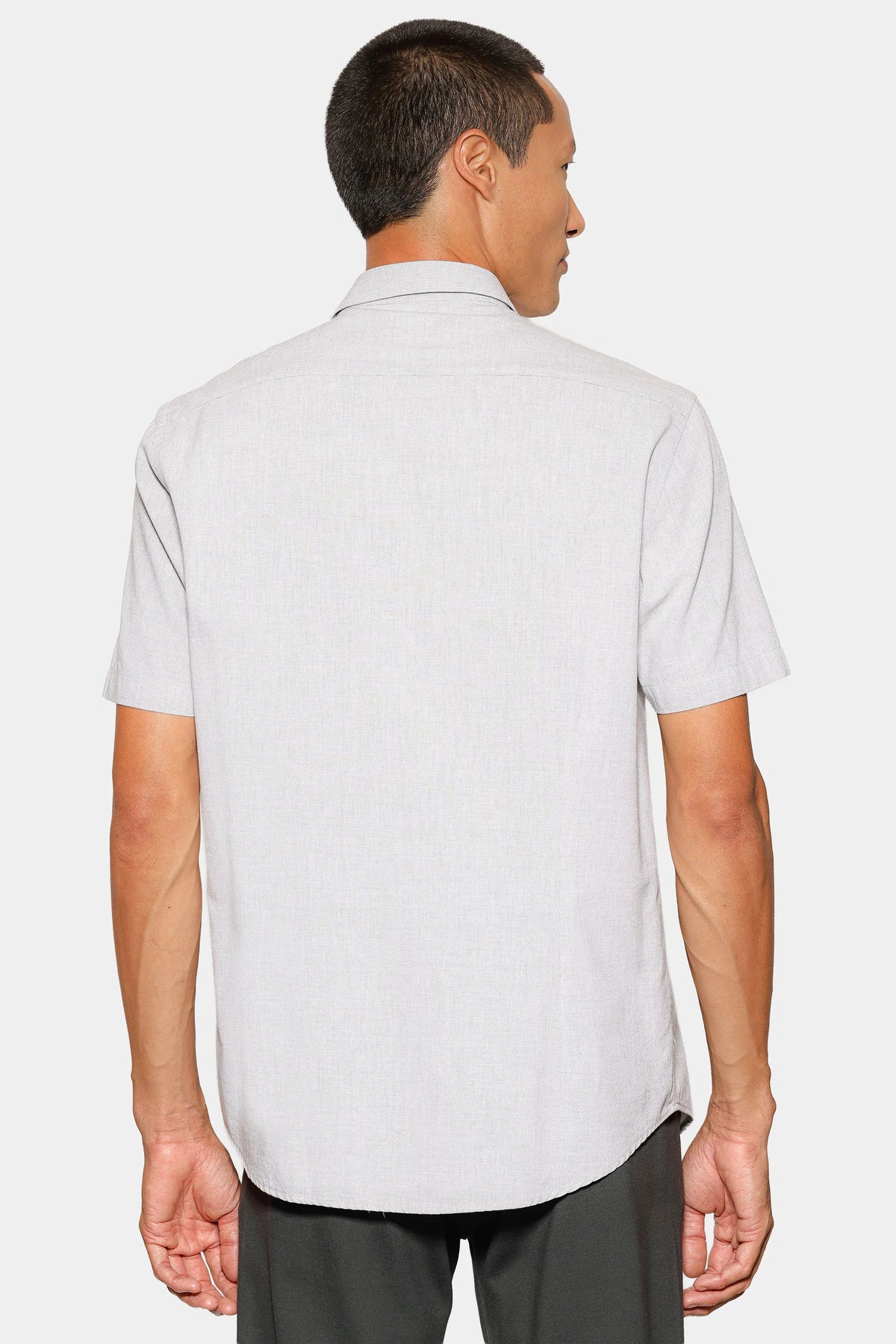 Camisa Marca Curta Slim Algodao Modal
