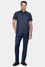 Camisa Manga Curta Slim Tricoline Stretch