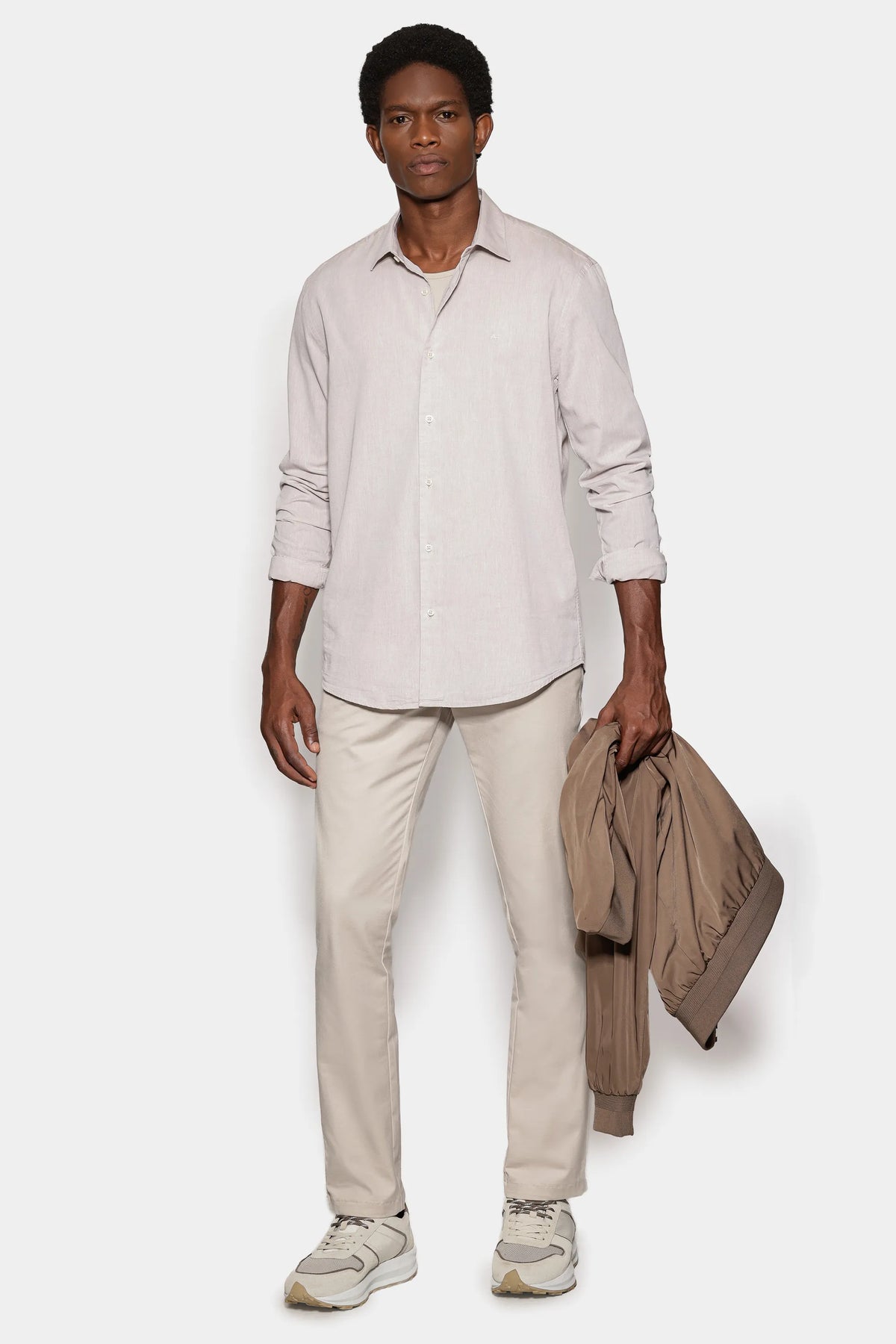 Camisa Manga Longa Slim em Algodão Willis