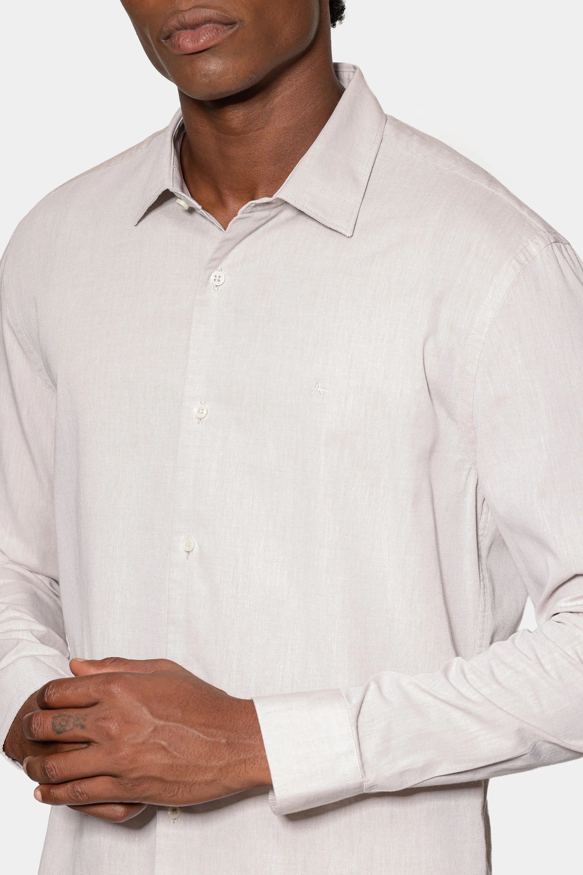 Camisa Manga Longa Slim em Algodão Willis