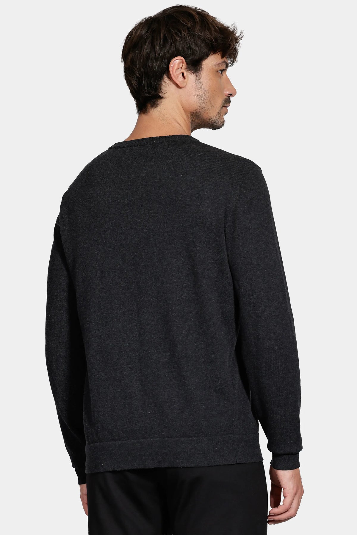Tricot Manga Longa Gola Careca