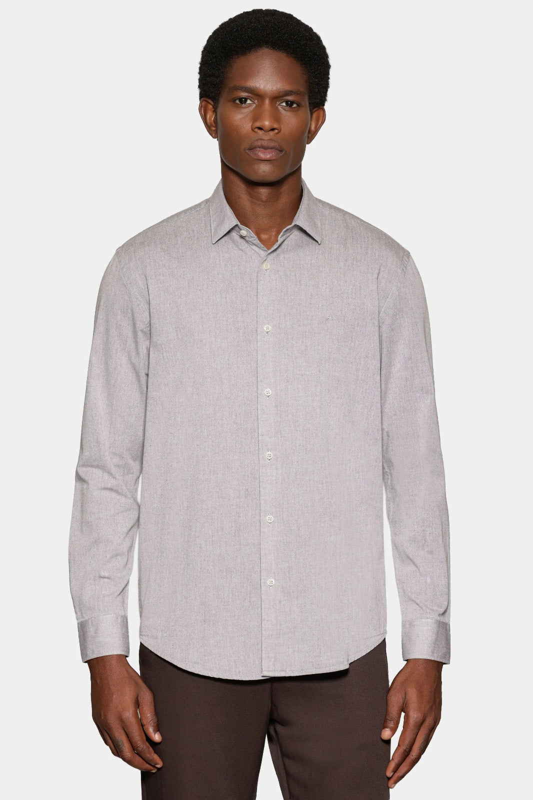 Camisa Manga Longa Slim em Algodão Willis